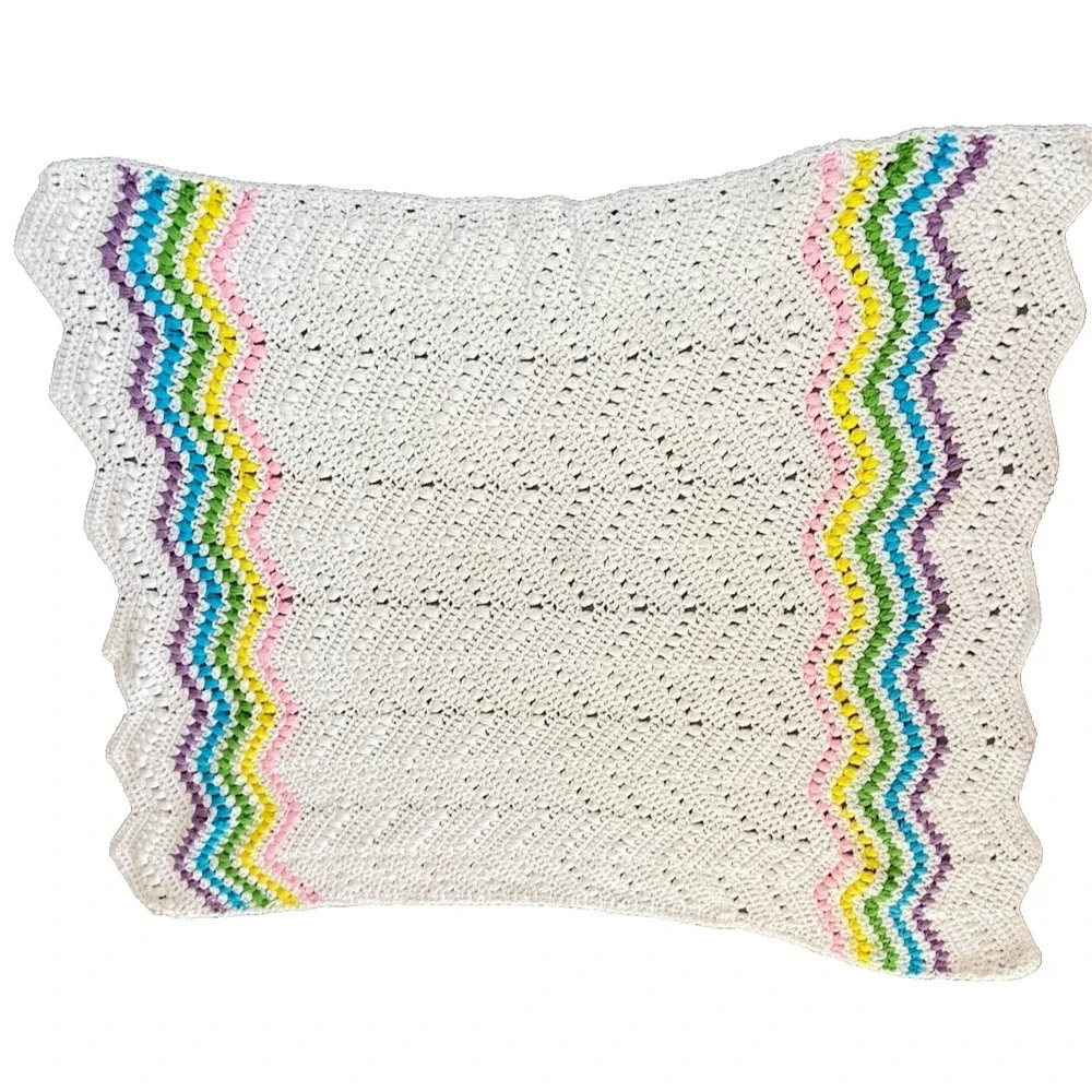 Crochet Baby Blanket Handmade‎ Afghan 36x43